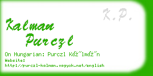 kalman purczl business card